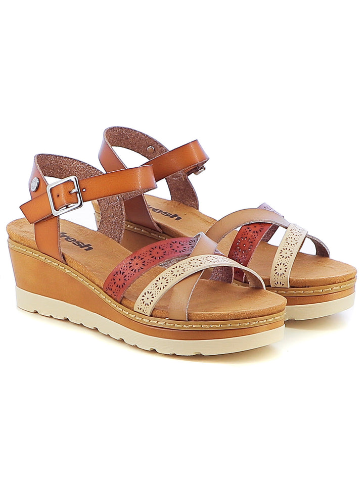 Sandali con cinturino donna REFRESH 172682 cuoio | Costa Superstore