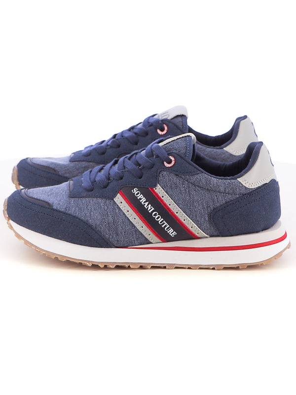 Sneakers stringate uomo SOPRANI COUTURE SCM515P35 blu | Costa Superstore