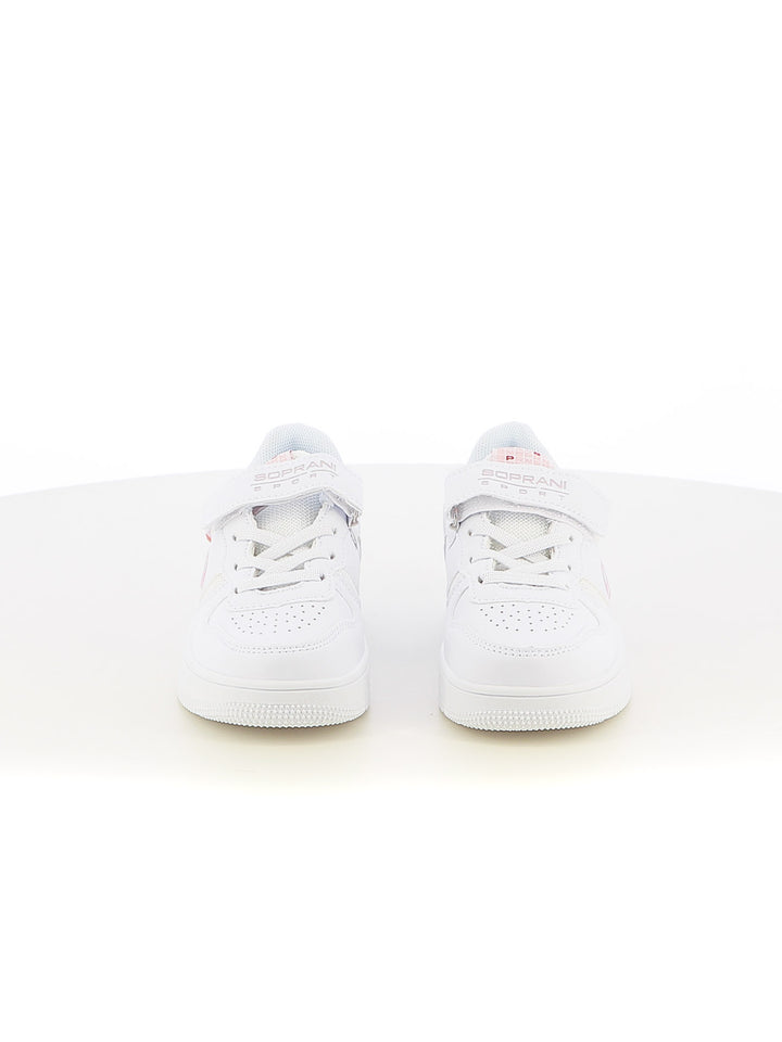 Sneakers stringate bambina SOPRANI SPORT SPG514R00A bianco rosa | Costa Superstore