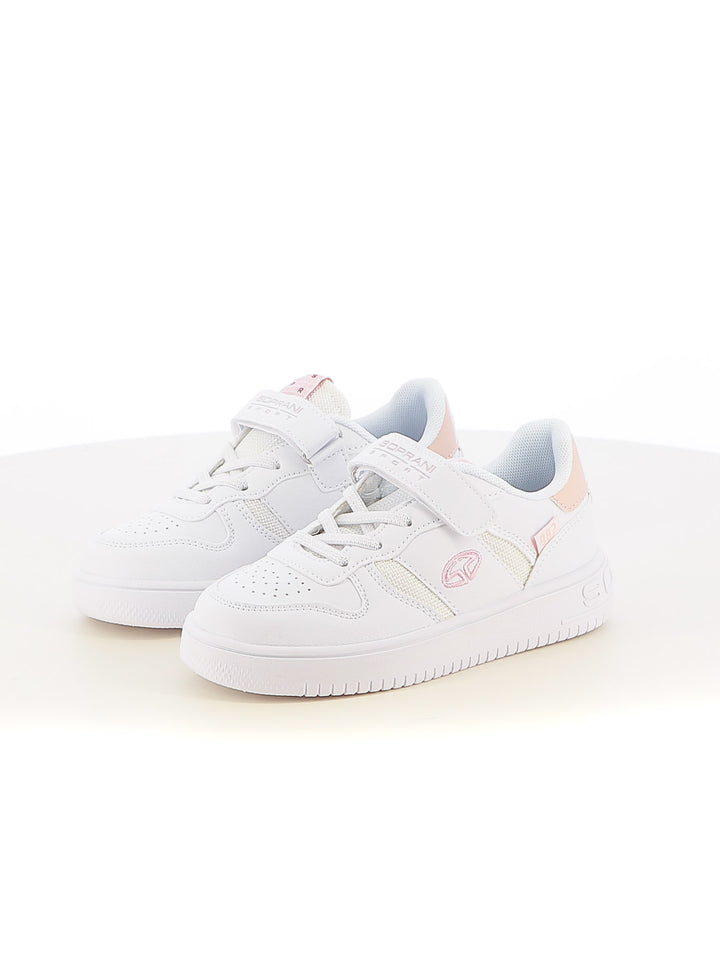Sneakers stringate bambina SOPRANI SPORT SPG514R00B bianco rosa | Costa Superstore