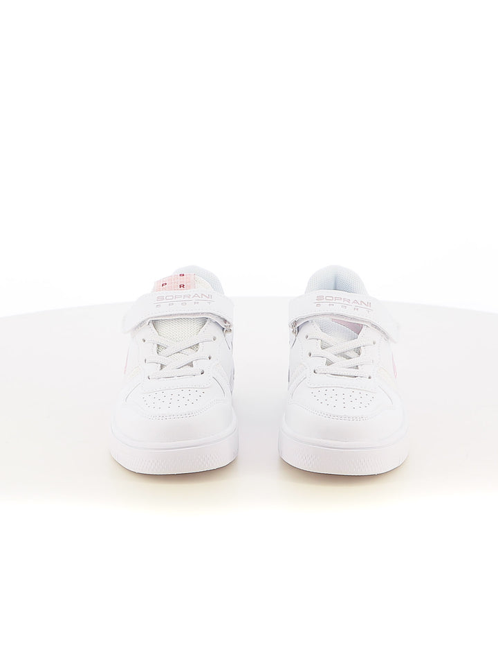 Sneakers stringate bambina SOPRANI SPORT SPG514R00B bianco rosa | Costa Superstore