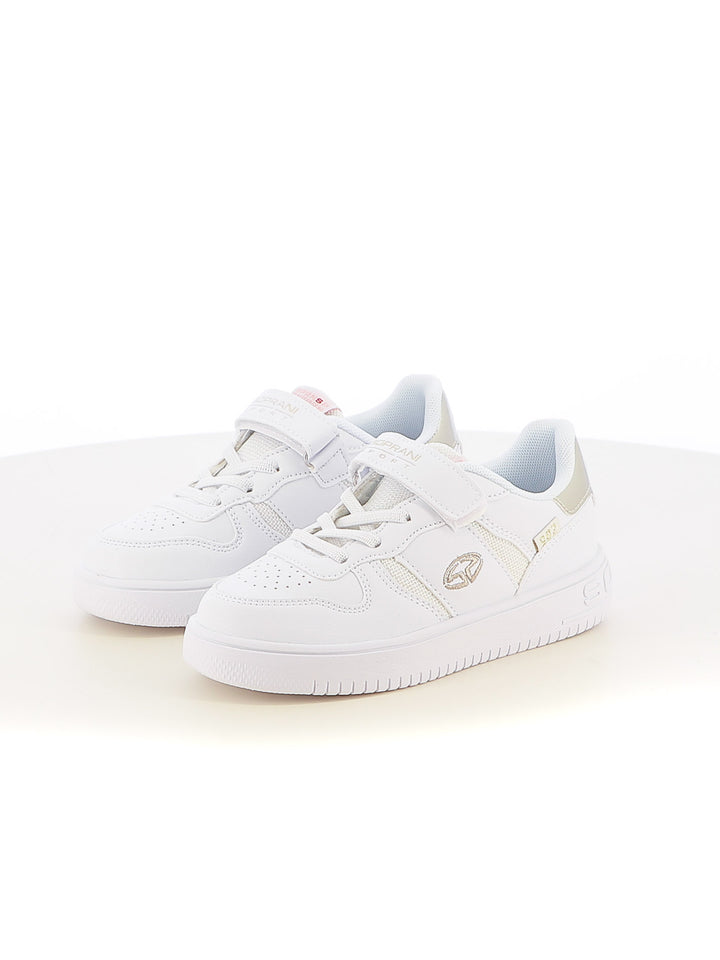 Sneakers stringate bambina SOPRANI SPORT SPG514R00B bianco oro | Costa Superstore
