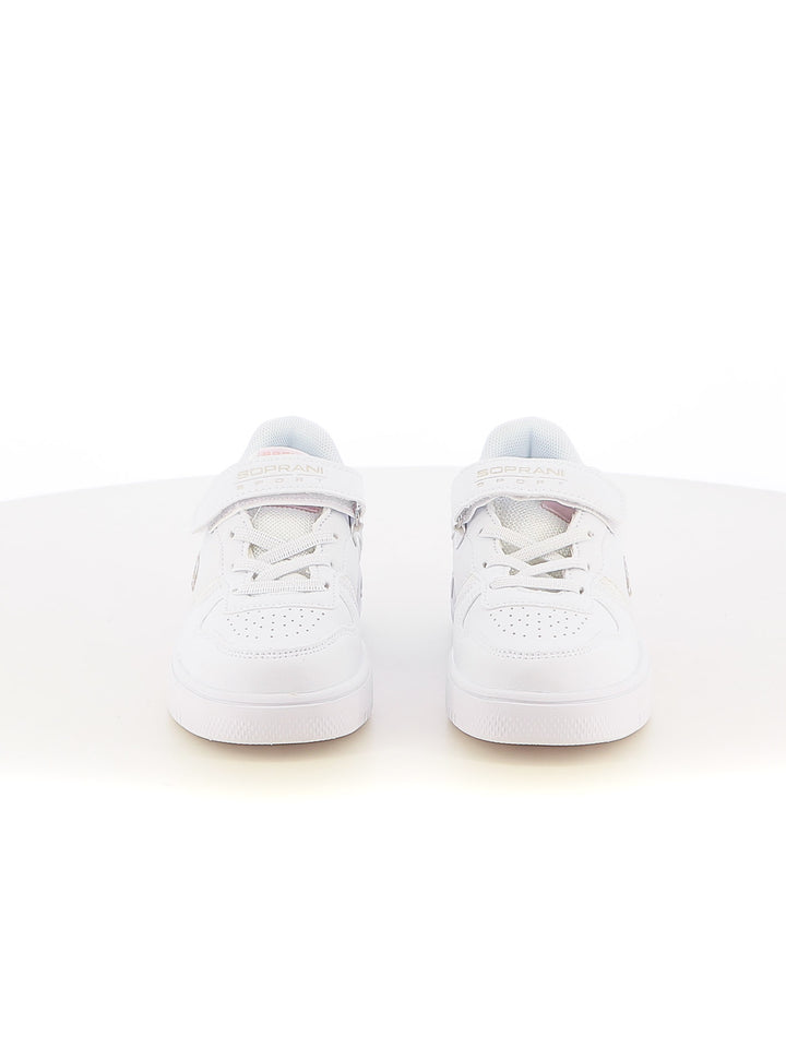 Sneakers stringate bambina SOPRANI SPORT SPG514R00B bianco oro | Costa Superstore