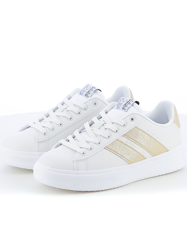 Sneakers stringate donna SOPRANI SPORT SPW514R21 bianco rosa | Costa Superstore