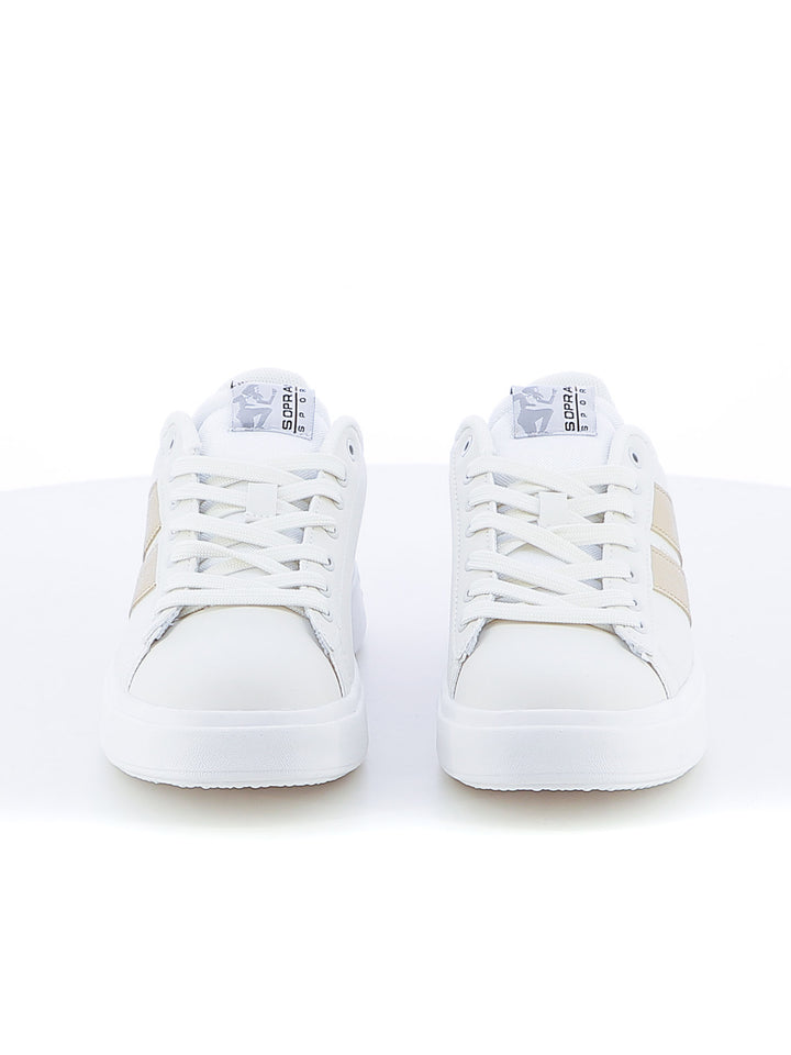 Sneakers stringate donna SOPRANI SPORT SPW514R21 bianco rosa | Costa Superstore