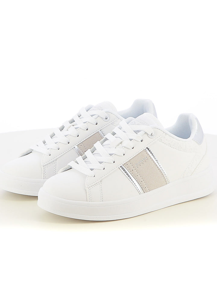 Sneakers stringate donna SOPRANI SPORT SPW514R31 bianco argento | Costa Superstore