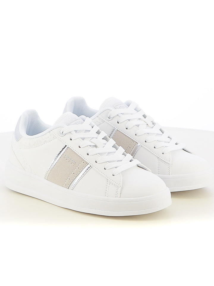 Sneakers stringate donna SOPRANI SPORT SPW514R31 bianco argento | Costa Superstore