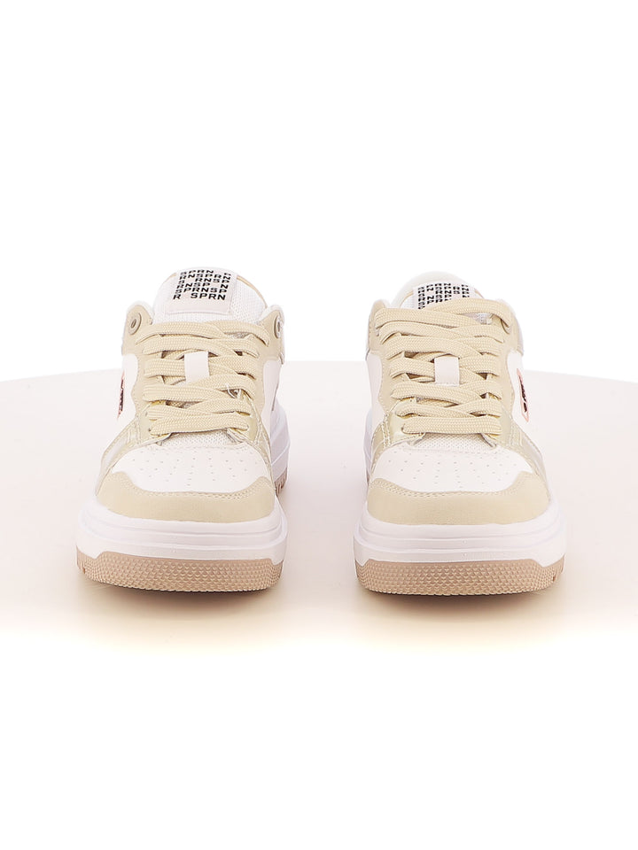 Sneakers stringate donna SOPRANI SPORT SPW517R03 beige chiaro | Costa Superstore