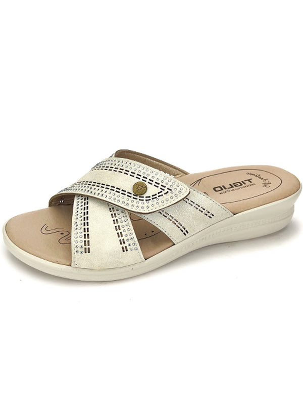 Ciabatte comfort donna TIGLIO 2320 grigio chiaro | Costa Superstore
