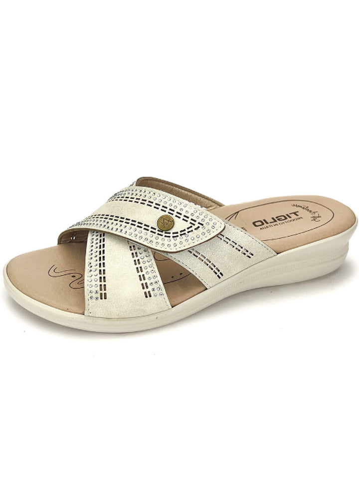Ciabatte comfort donna TIGLIO 2320 grigio chiaro | Costa Superstore