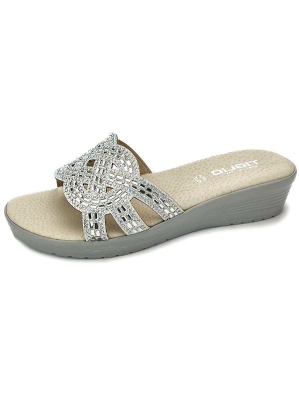 Ciabatte donna TIGLIO 3333 argento | Costa Superstore