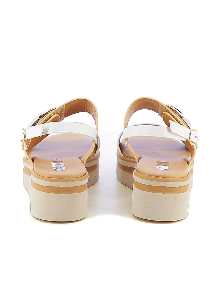 Sandali con cinturino donna TREDYS 54214 bianco oro | Costa Superstore