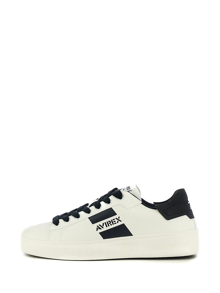Sneakers stringate uomo AVIREX CALLUM001 bianco nero | Costa Superstore