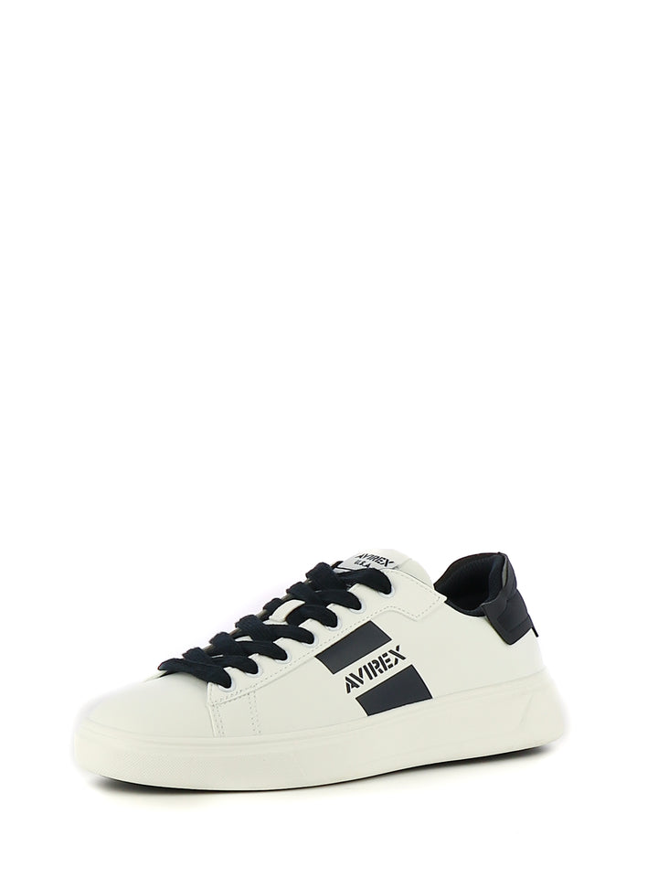 Sneakers stringate uomo AVIREX CALLUM001 bianco nero | Costa Superstore
