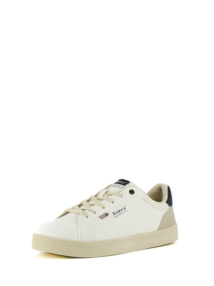 Sneakers stringate uomo AVIREX GRANT034 bianco | Costa Superstore