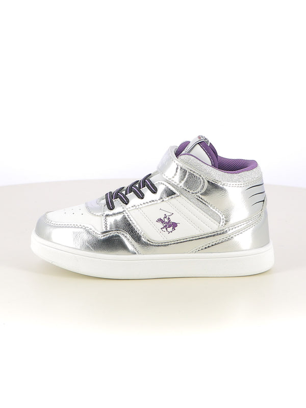 Sneakers stringate bambina BH POLO CLUB BHK524501 argento | Costa Superstore