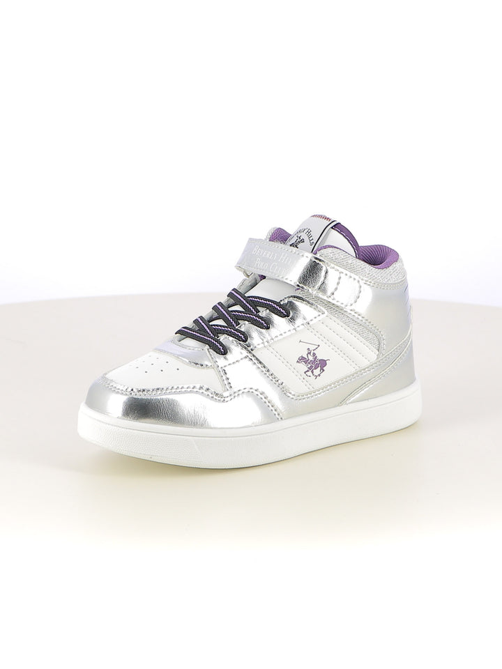 Sneakers stringate bambina BH POLO CLUB BHK524501 argento | Costa Superstore