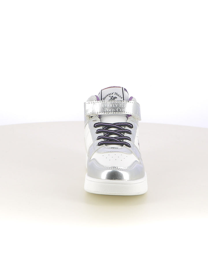 Sneakers stringate bambina BH POLO CLUB BHK524501 argento | Costa Superstore