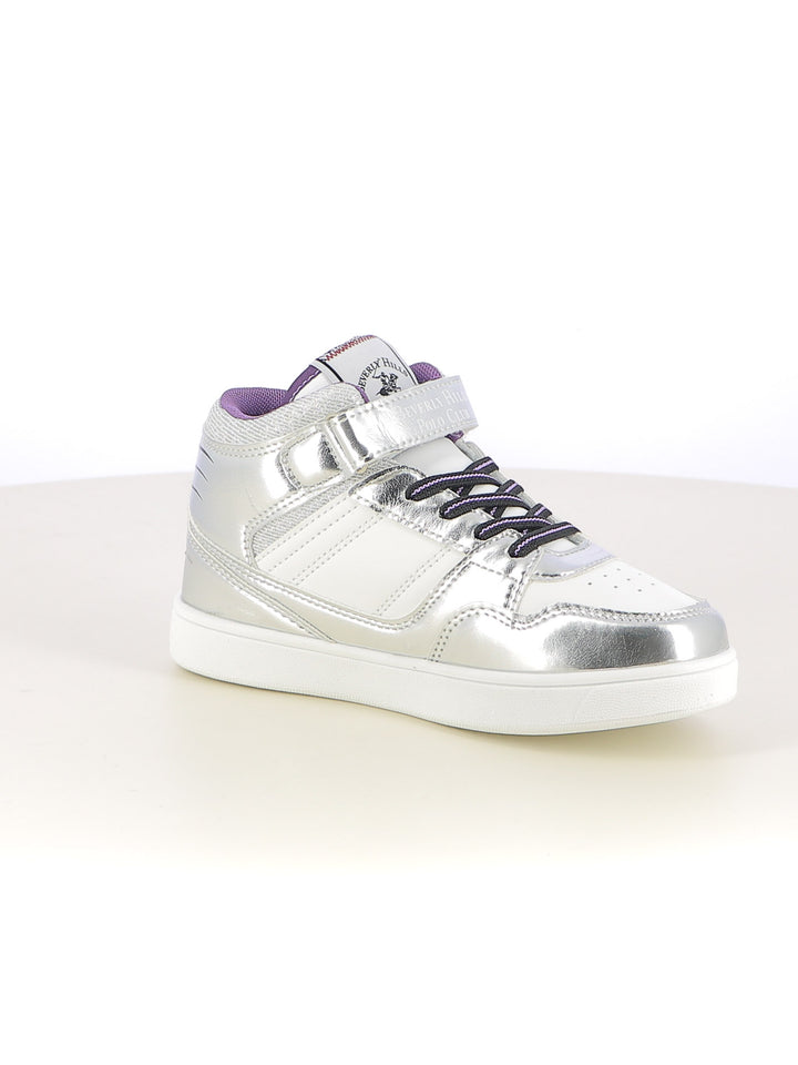 Sneakers stringate bambina BH POLO CLUB BHK524501 argento | Costa Superstore
