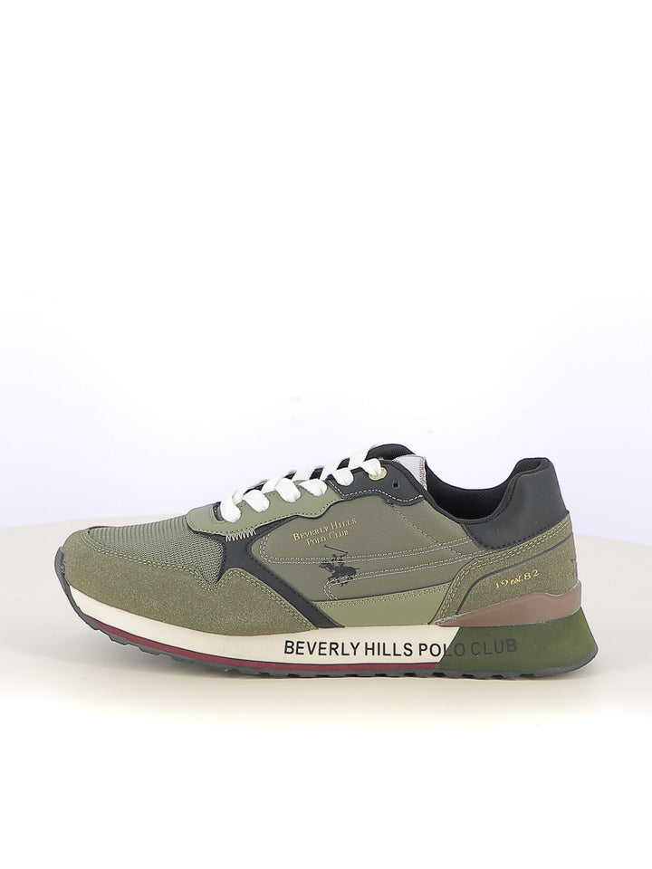 Sneakers stringate uomo BH POLO CLUB BHM523105 verde scuro | Costa Superstore