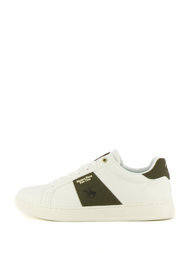 Sneakers stringate uomo BH POLO CLUB BHM524600 bianco verde | Costa Superstore