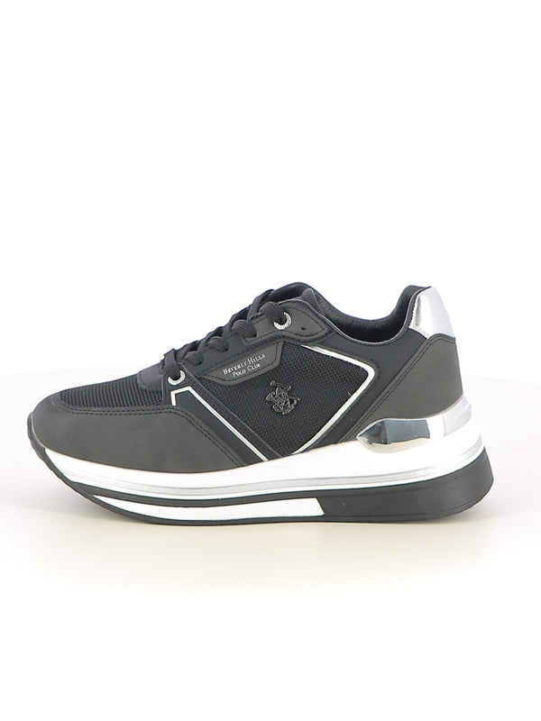 Sneakers stringate donna BH POLO CLUB BHW523306 nero | Costa Superstore