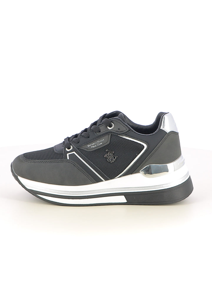 Sneakers stringate donna BH POLO CLUB BHW523306 nero | Costa Superstore