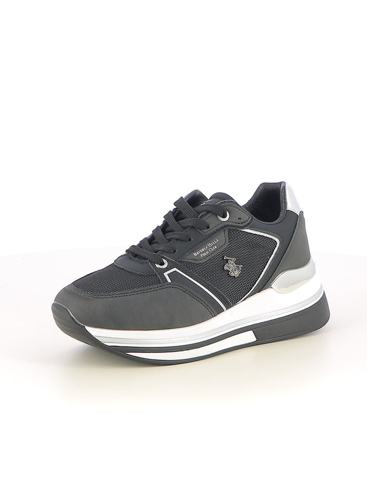 Sneakers stringate donna BH POLO CLUB BHW523306 nero | Costa Superstore