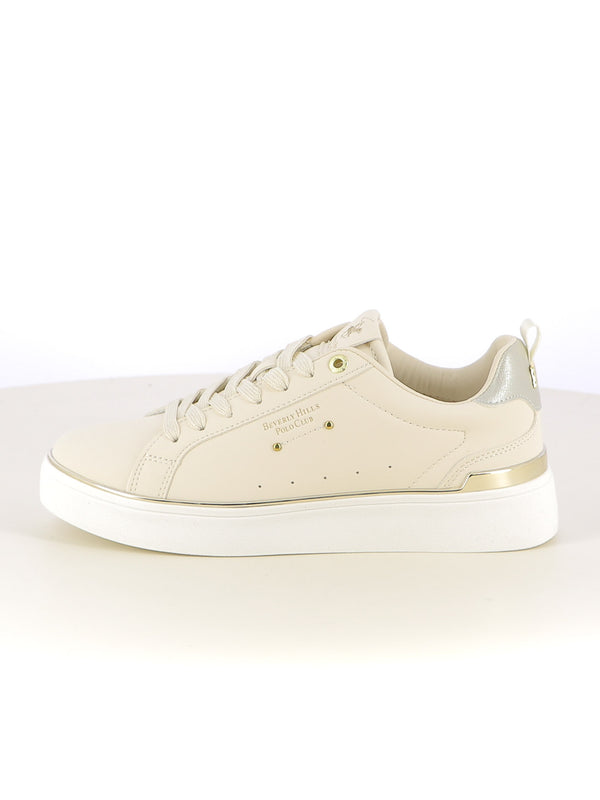 Sneakers stringate donna BH POLO CLUB BHW524300 beige chiaro | Costa Superstore