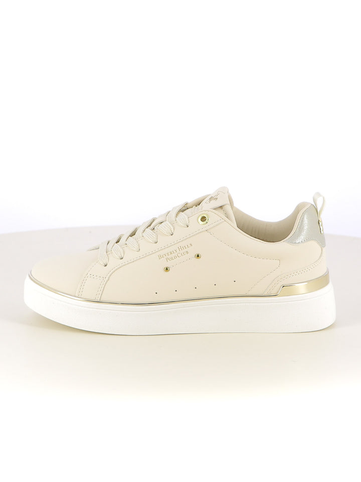 Sneakers stringate donna BH POLO CLUB BHW524300 beige chiaro | Costa Superstore