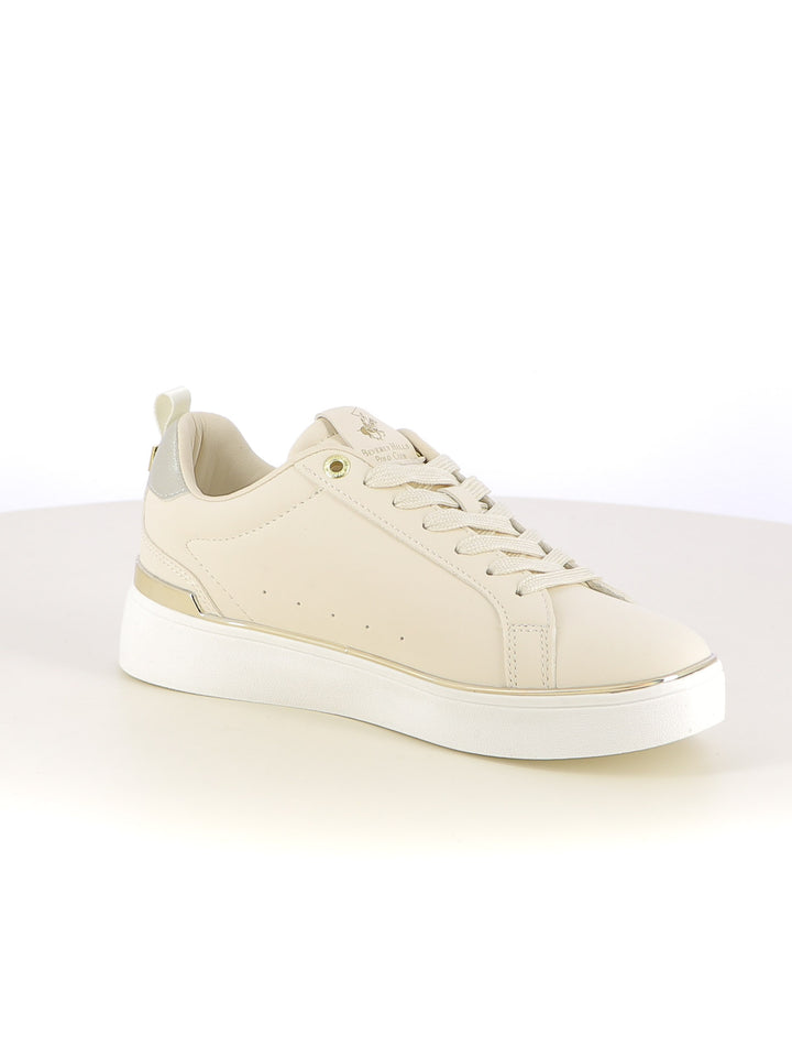 Sneakers stringate donna BH POLO CLUB BHW524300 beige chiaro | Costa Superstore
