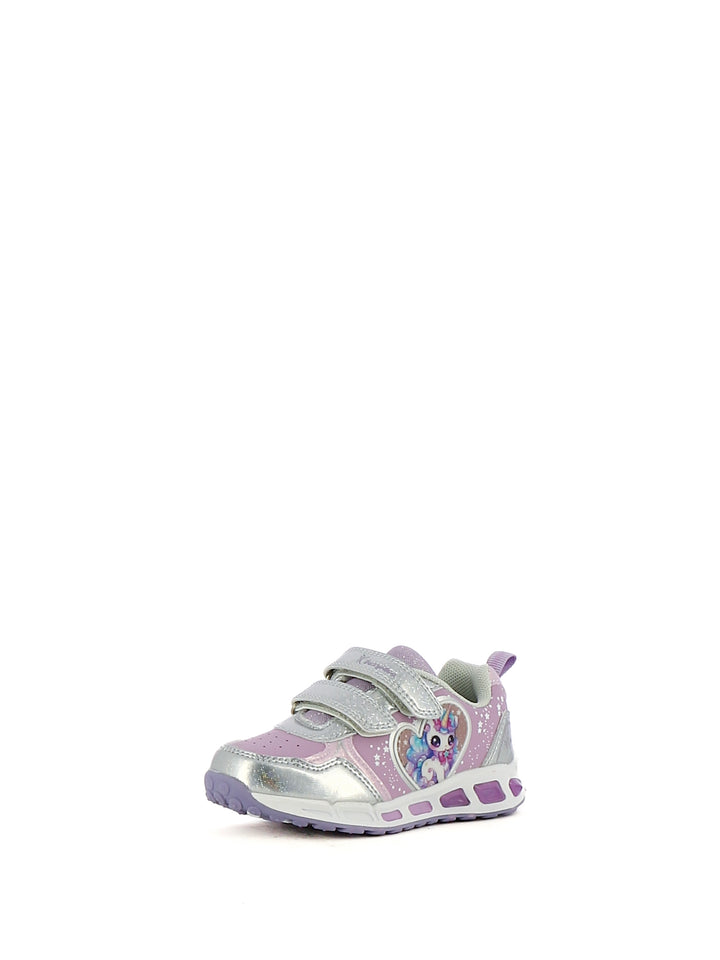 Sneakers con luci bambina BUNNY LACE K25736 argento | Costa Superstore