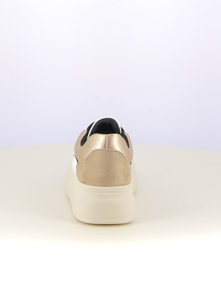 Sneakers stringate donna CARLA KOTE 3601K bianco oro | Costa Superstore