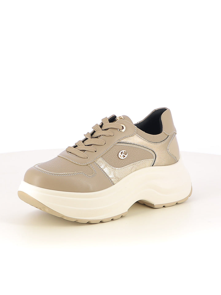 Sneakers stringate donna CARLA KOTE X33-35K beige scuro | Costa Superstore