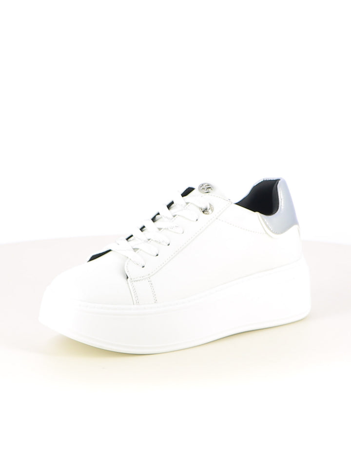 Sneakers stringate donna CARLA KOTE X33-4K bianco argento | Costa Superstore