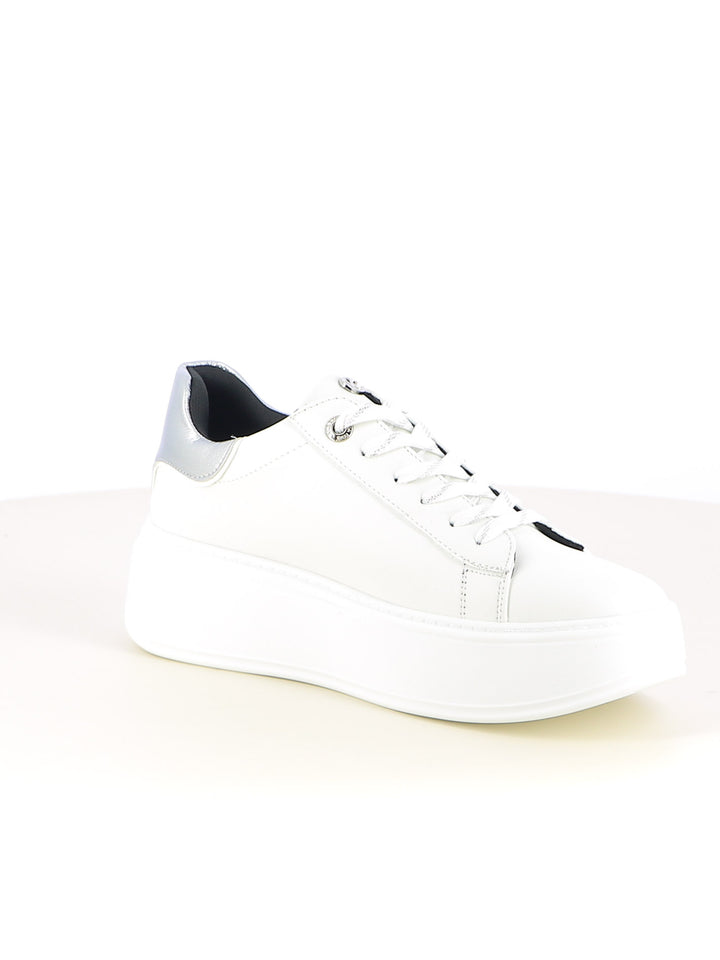Sneakers stringate donna CARLA KOTE X33-4K bianco argento | Costa Superstore
