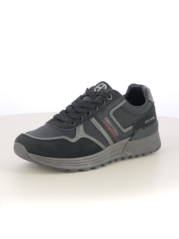 Sneakers stringate uomo ENRICO COVERI CONTEMPORARY EJM526D38 nero | Costa Superstore