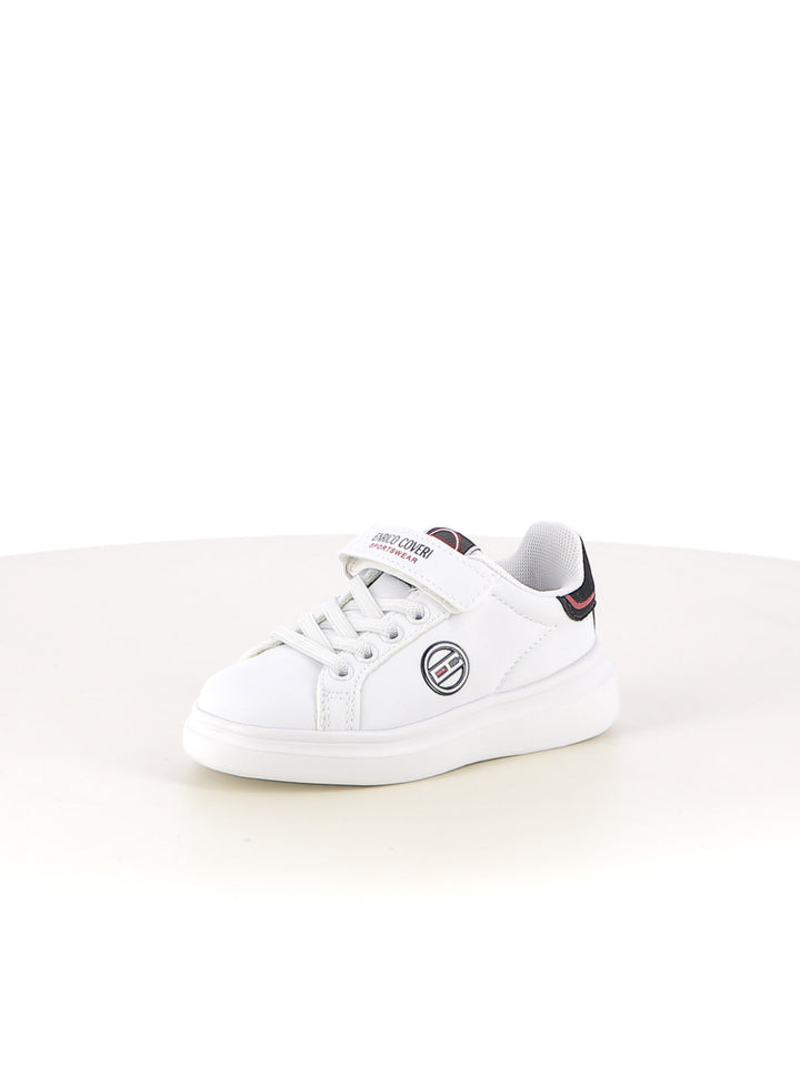 Sneakers con strappi bambino ENRICO COVERI SPORTSWEAR CKS524C50A bianco nero | Costa Superstore