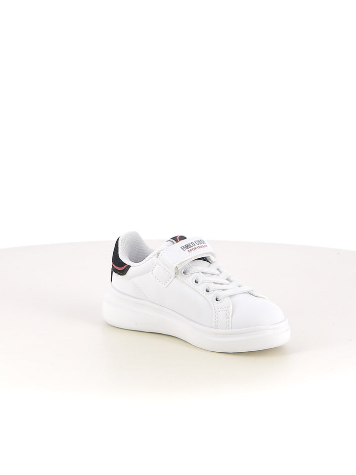 Sneakers con strappi bambino ENRICO COVERI SPORTSWEAR CKS524C50A bianco nero | Costa Superstore
