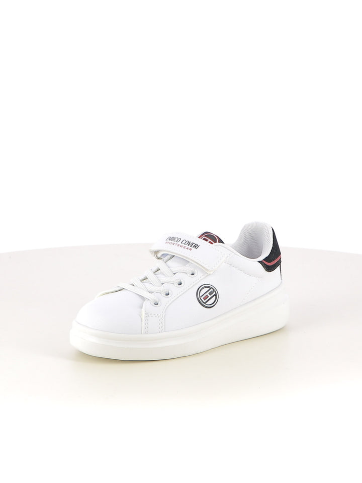 Sneakers con strappi bambino ENRICO COVERI SPORTSWEAR CKS524C50B bianco nero | Costa Superstore