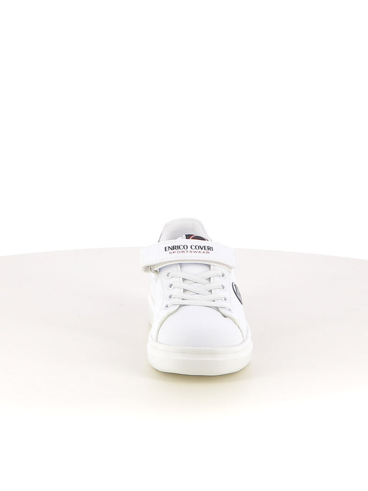 Sneakers con strappi bambino ENRICO COVERI SPORTSWEAR CKS524C50B bianco nero | Costa Superstore