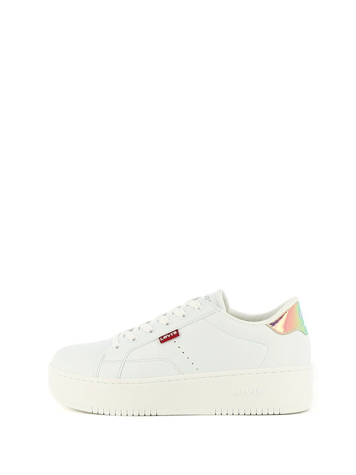 Sneakers stringate donna LEVIS EMPIRE VUNB0021S bianco argento | Costa Superstore