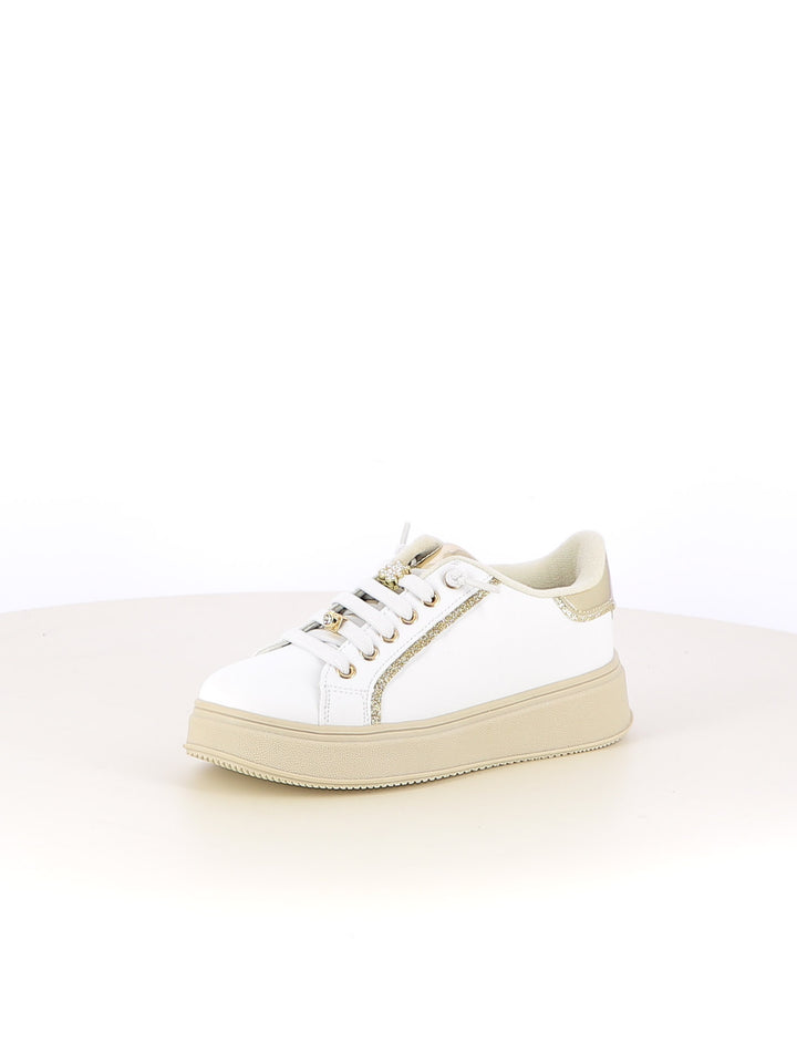 Sneakers stringate bambina LOVE DETAILS 153 451B bianco | Costa Superstore