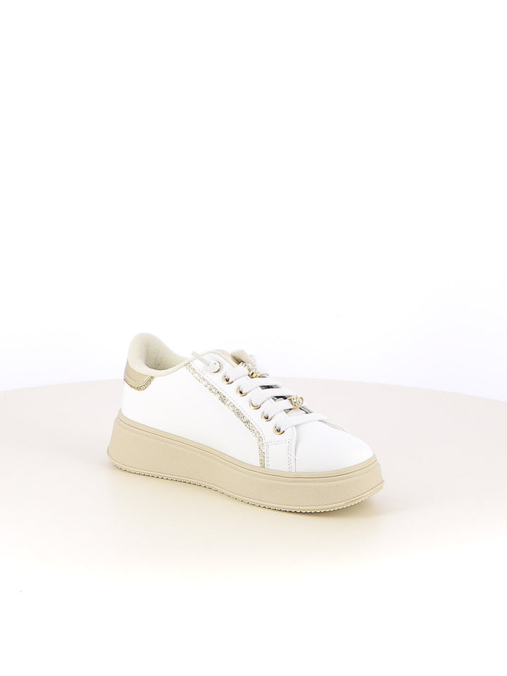 Sneakers stringate bambina LOVE DETAILS 153 451B bianco | Costa Superstore