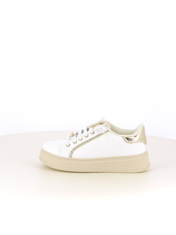 Sneakers stringate bambina LOVE DETAILS 153 451B bianco | Costa Superstore