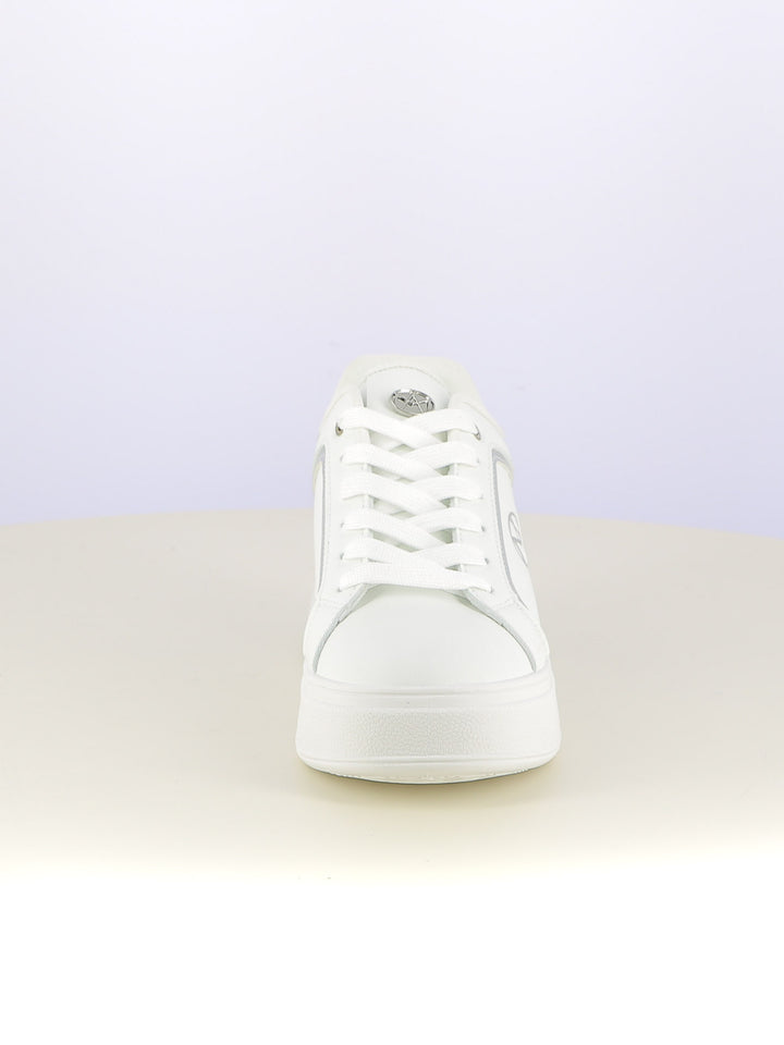 Sneakers stringate donna MAAX ZS01K bianco argento | Costa Superstore