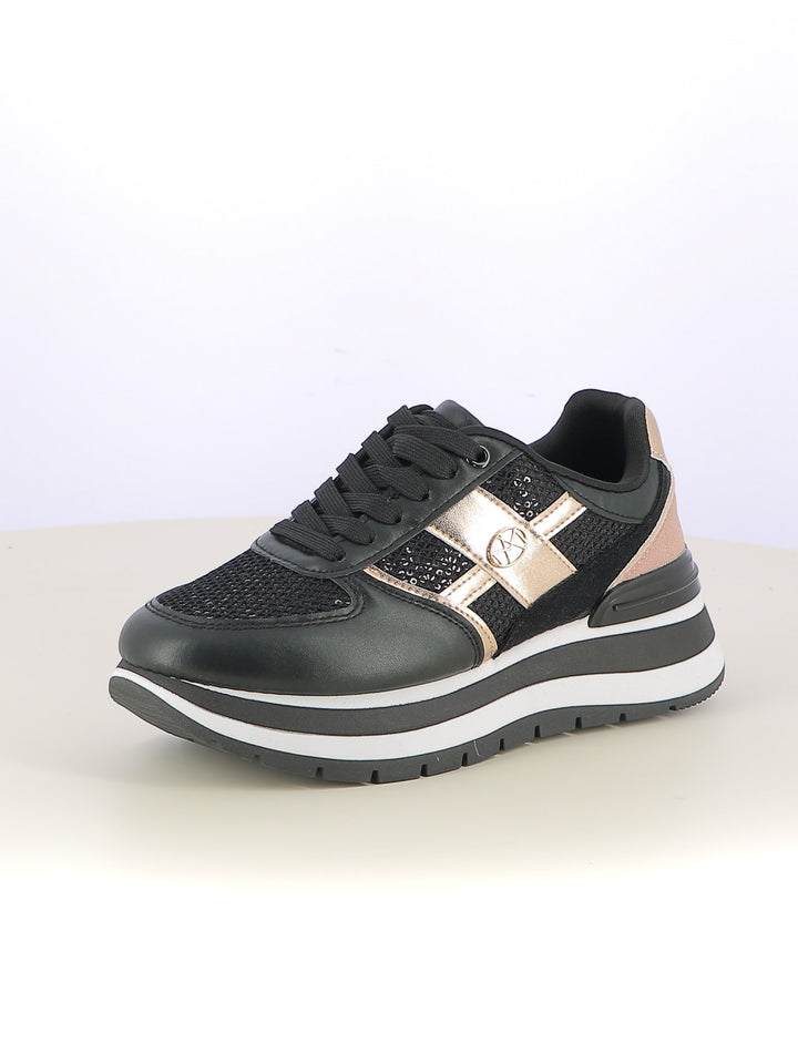 Sneakers stringate donna MAAX ZS18K nero | Costa Superstore