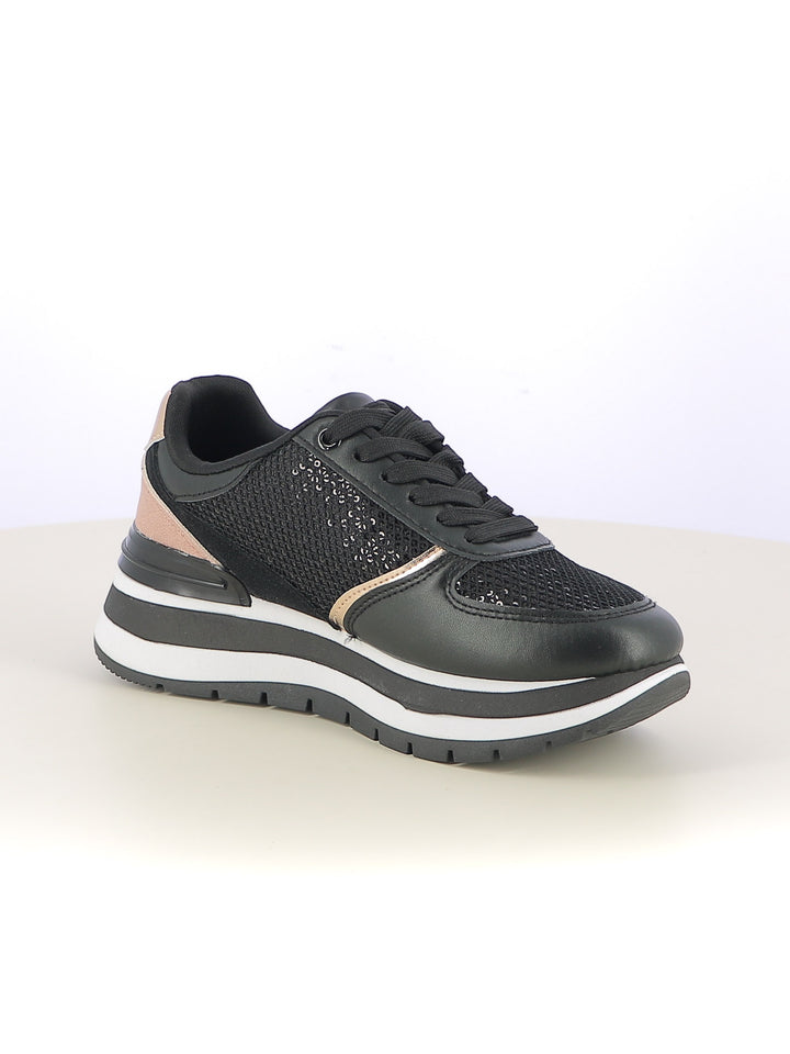 Sneakers stringate donna MAAX ZS18K nero | Costa Superstore