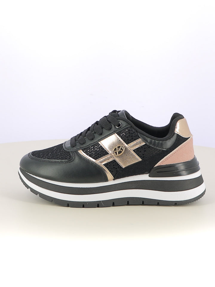 Sneakers stringate donna MAAX ZS18K nero | Costa Superstore