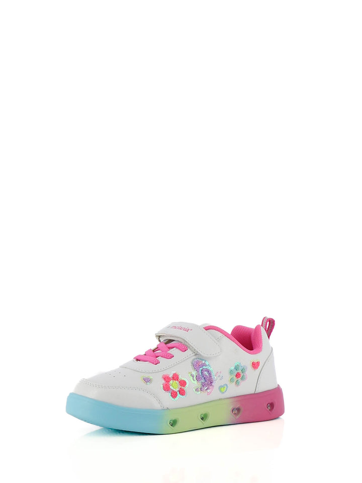 Sneakers con luci bambina MELANIA MG25111B bianco fantasia | Costa Superstore